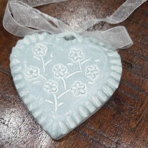 Isabel Bloom Heart-Shaped Floral Ornament with Ribbon 2004